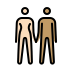 woman and man holding hands, light skin tone, medium skin tone